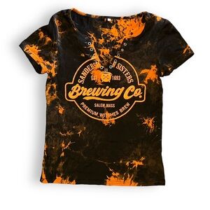 Hocus Pocus Sanderson Sisters Halloween Bleached Top- Sz S